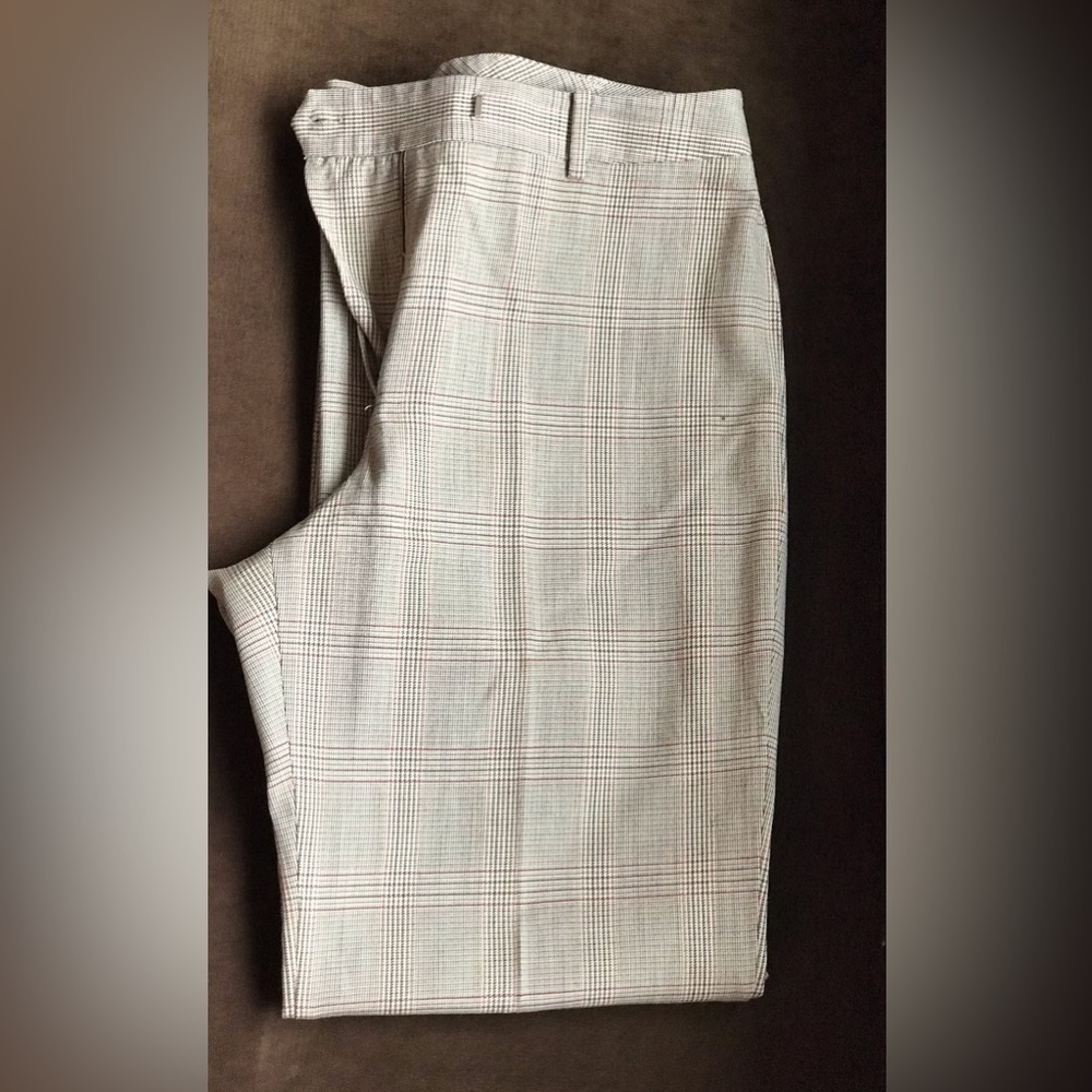 346 Brooks Brothers  Stretch Wide Leg  Wool plaid Size 8